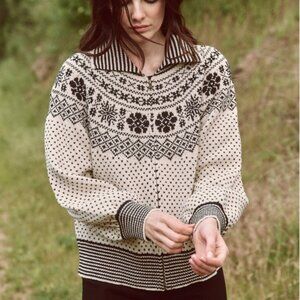 The GREAT. Snow Day Fair Isle Ranch Cardigan